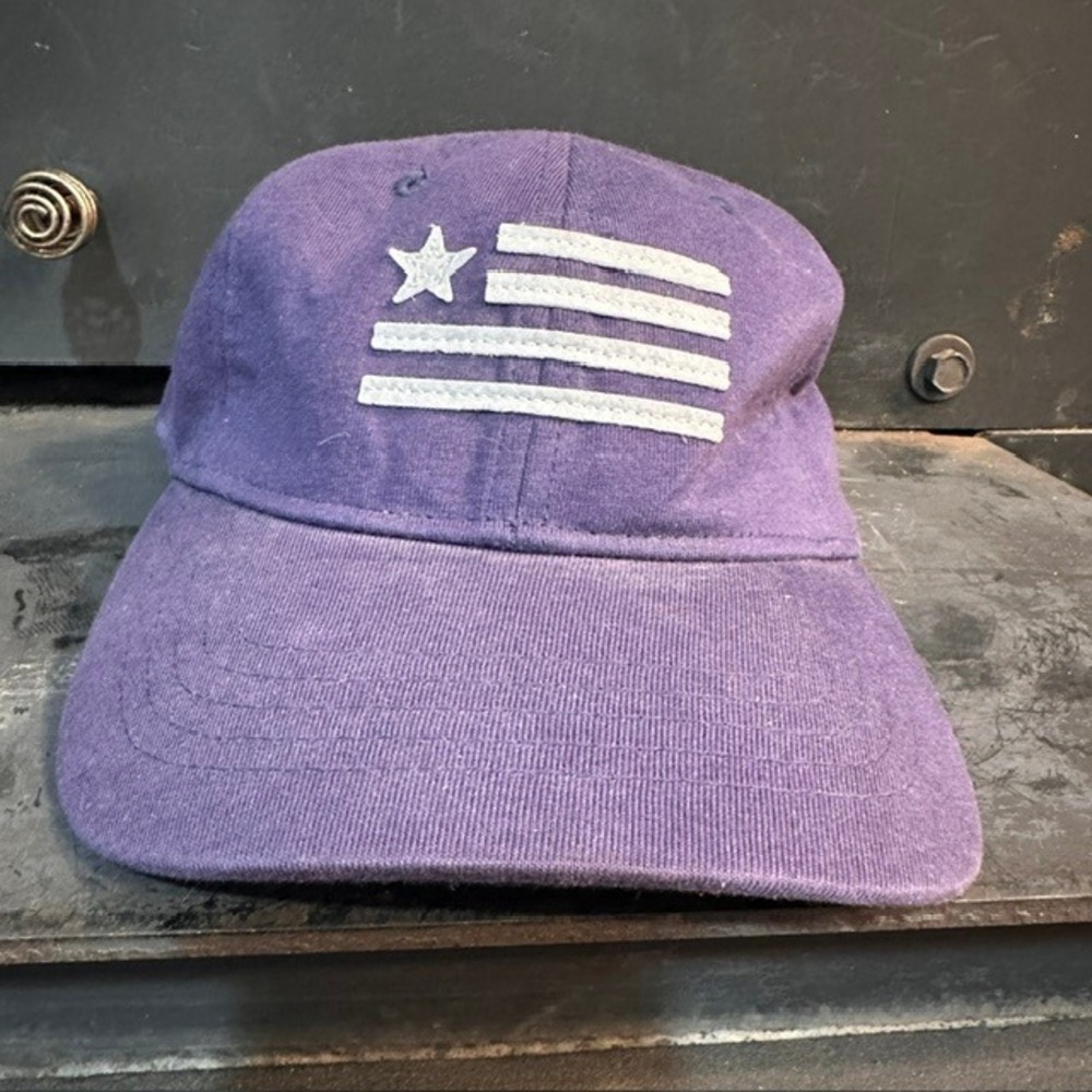 Life is‎ Good Mens Purple Cotton Flag Star Baseball Cap Hat One Size